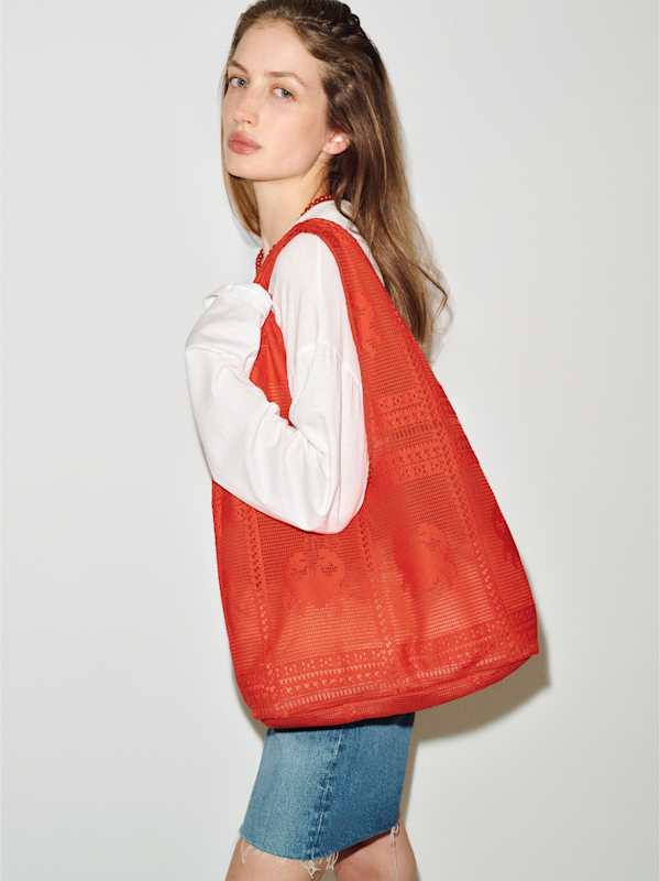 Aurelia Tote Bag - Poppy Crab Lace