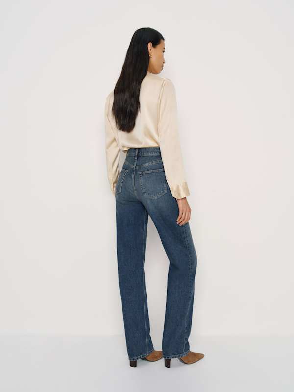 Harriet High Rise Relaxed Straight Jeans - Derg