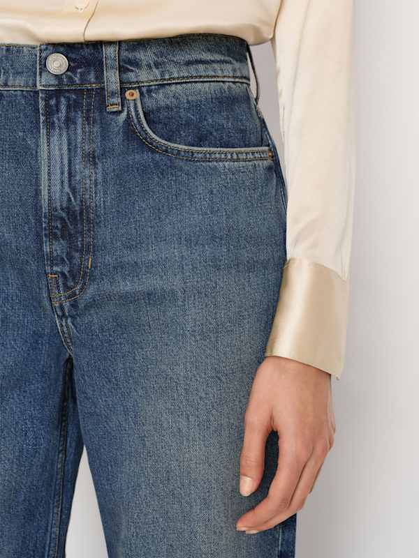 Harriet High Rise Relaxed Straight Jeans - Derg