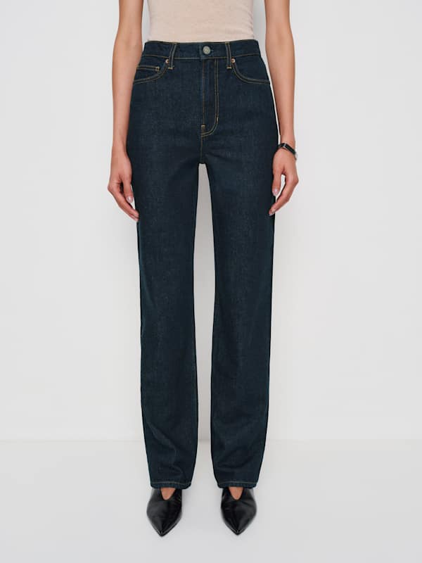 Harriet High Rise Relaxed Straight Jeans - Ondine