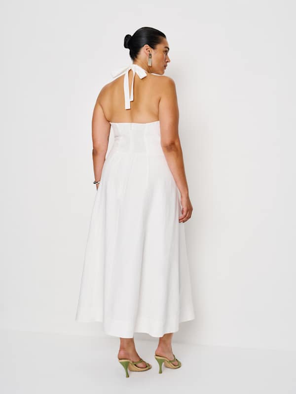 Robe en lin Tala grandes tailles - Blanc