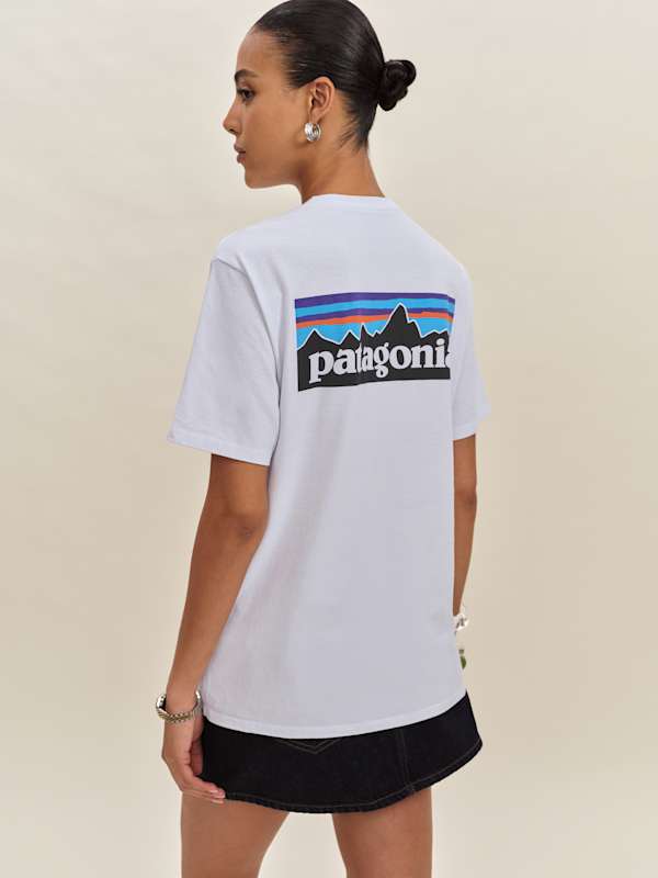 Patagonia M's P-6 Logo Responsibili-tee - White