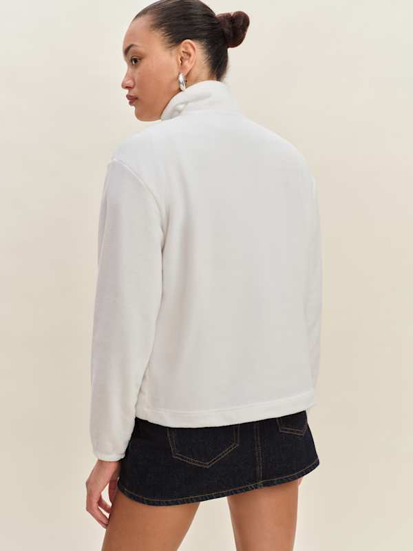 Patagonia W's Micro D 1/2 Zip Fleece Pullover - Birch White