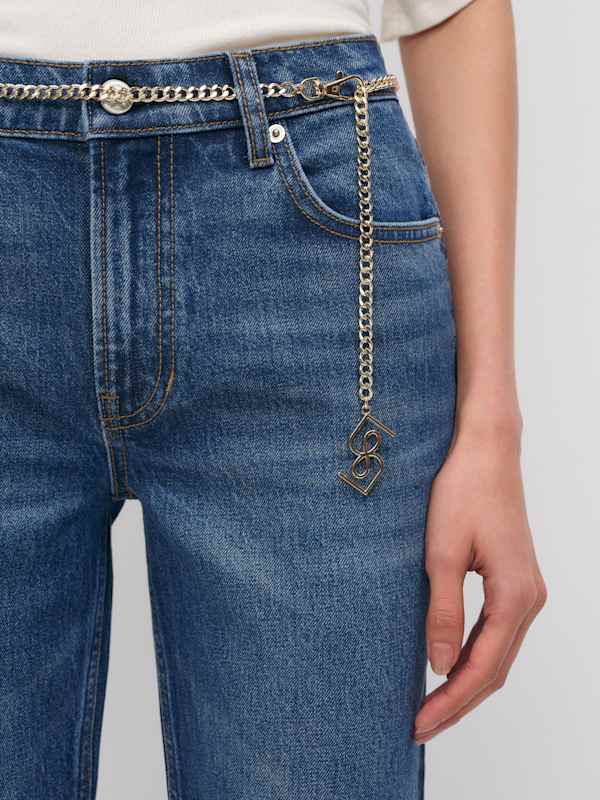 Sharon Stretch Mid Rise Bootcut Jeans - Mellusine Belted
