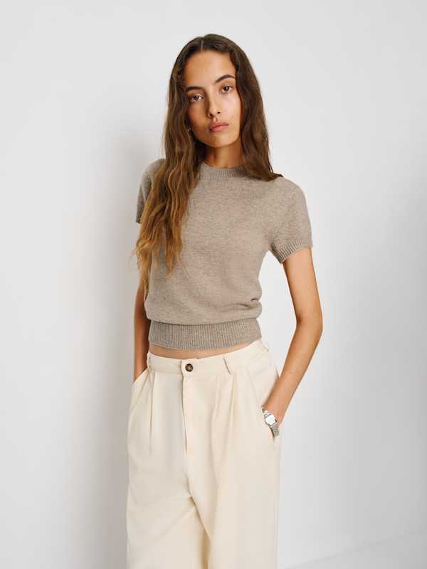 Darcy Cashmere Tee - Oatmeal