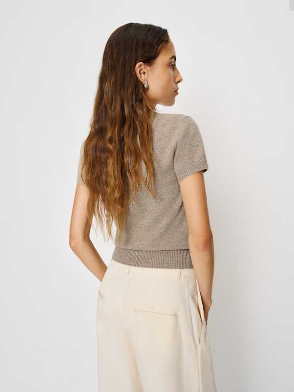 Darcy Cashmere Tee - Oatmeal