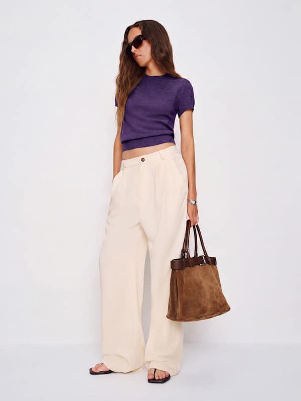 Darcy Cashmere Tee - Purple