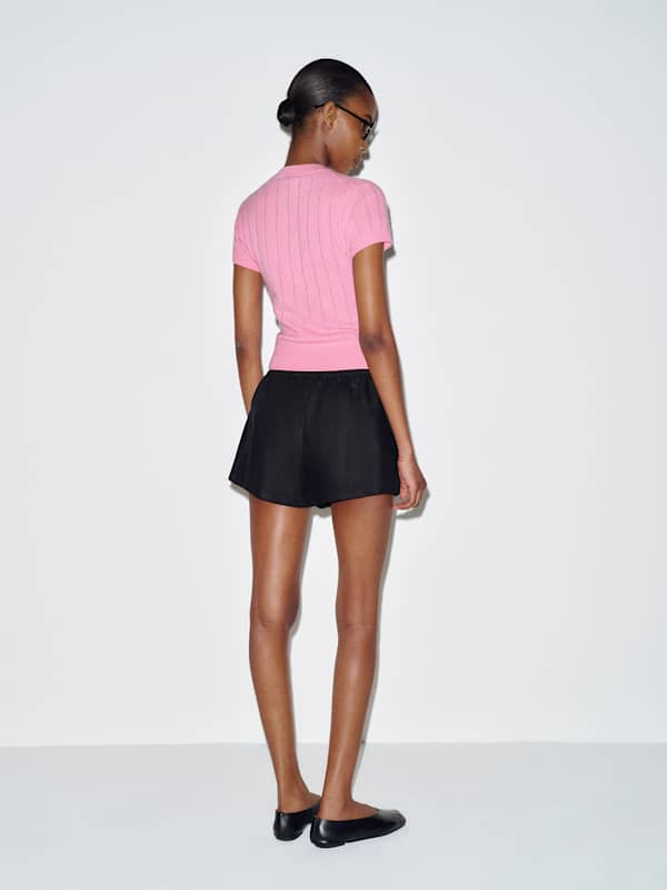 Darcy Cashmere Tee - Ribbed Taffy