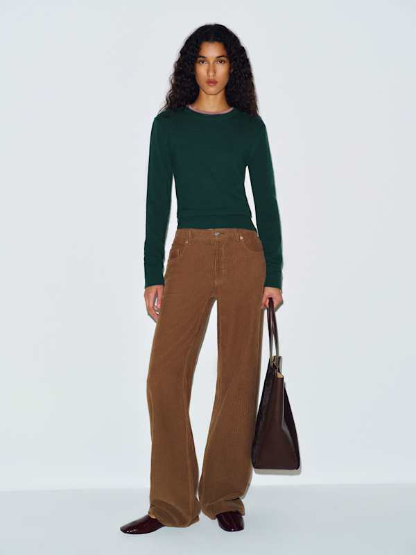 Lian Cashmere Crew Sweater - Forest