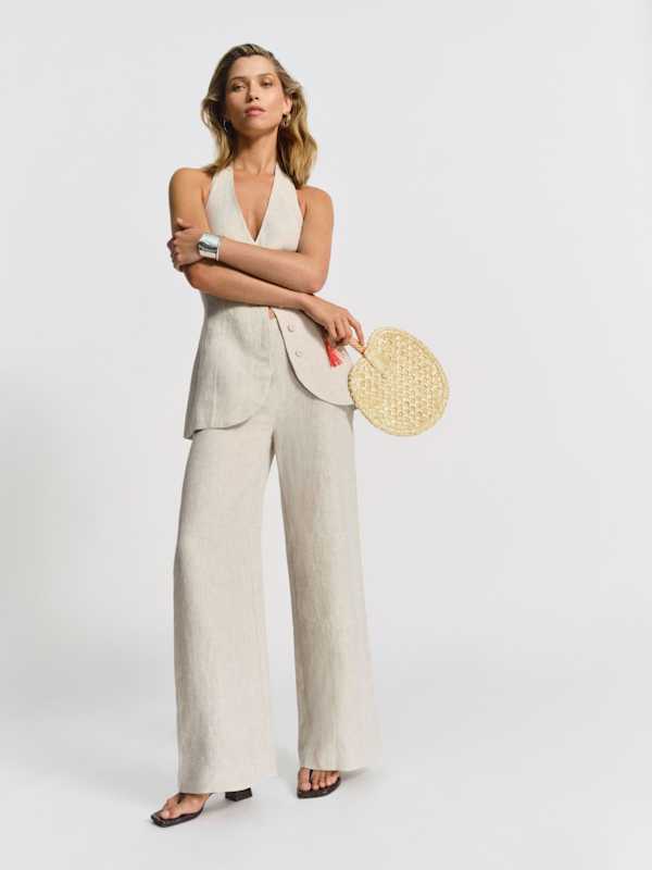 Clove Linen Two Piece - Oatmeal