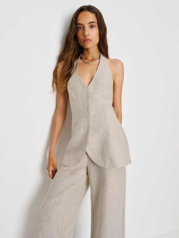 Clove Linen Two Piece - Oatmeal