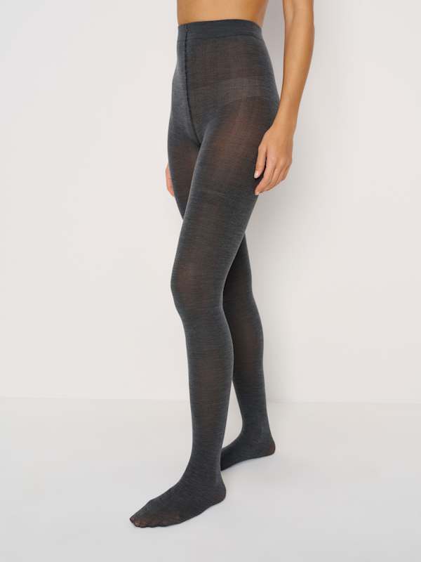 Swedish Stockings Ylva Wool Tights - Anthracite