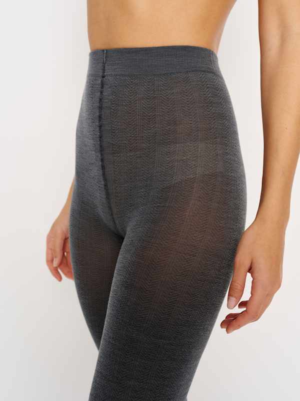 Swedish Stockings Ylva Wool Tights - Anthracite