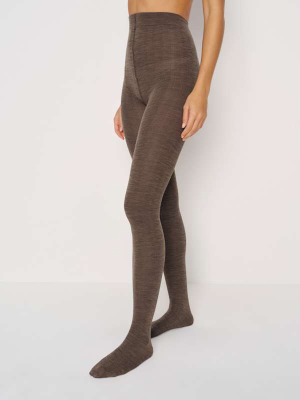 Swedish Stockings Ylva Wool Tights - Mid Brown