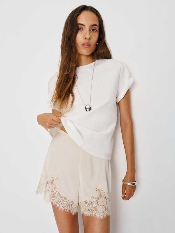 Fern Satin Short - Almond