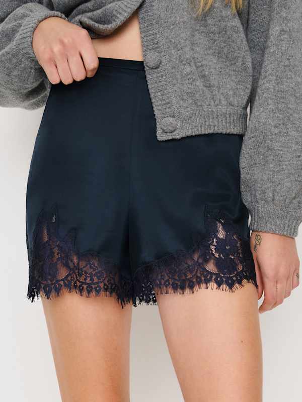 Fern Satin Short - Midnight