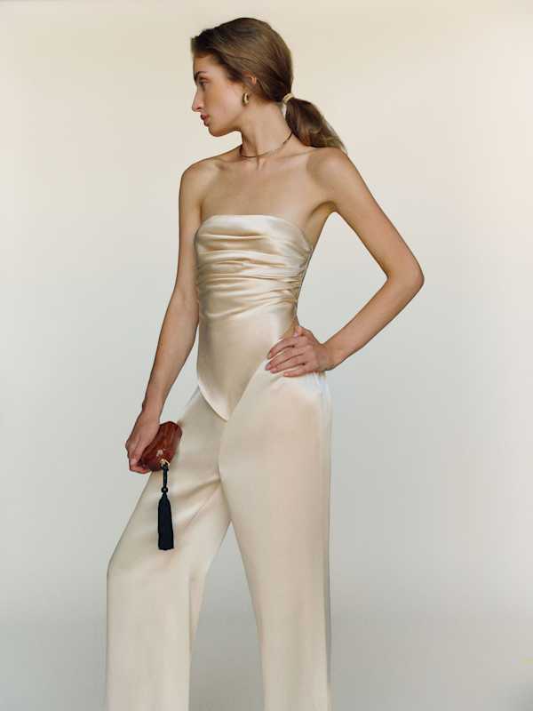 Marisol Silk Two Piece - Almond