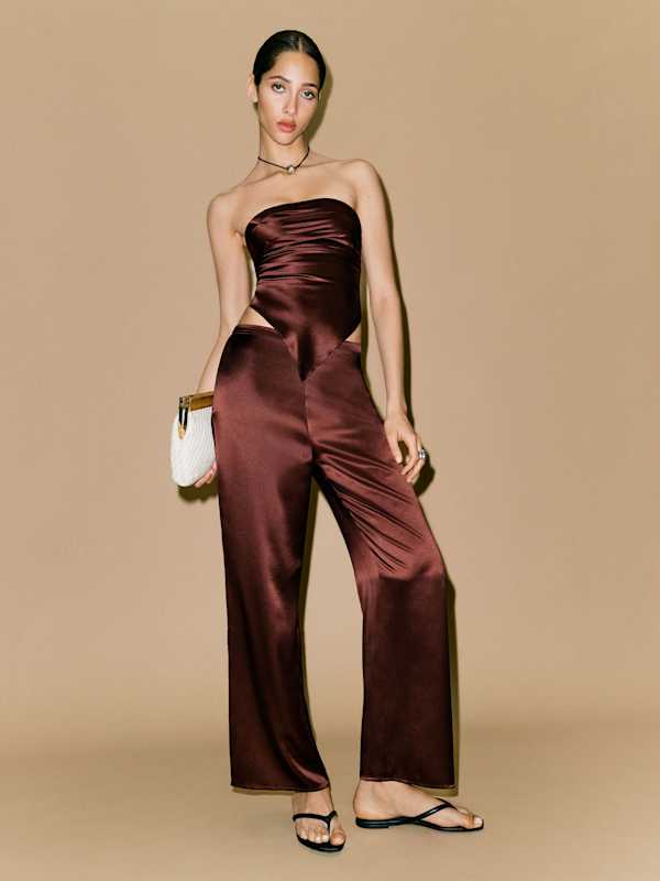 Marisol Silk Two Piece - Mahogany