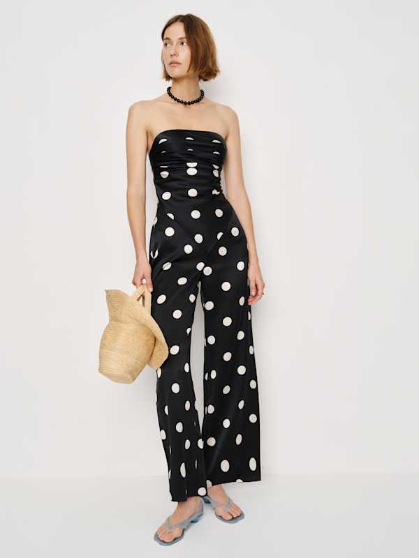 Marisol Silk Two Piece - Moon Dot