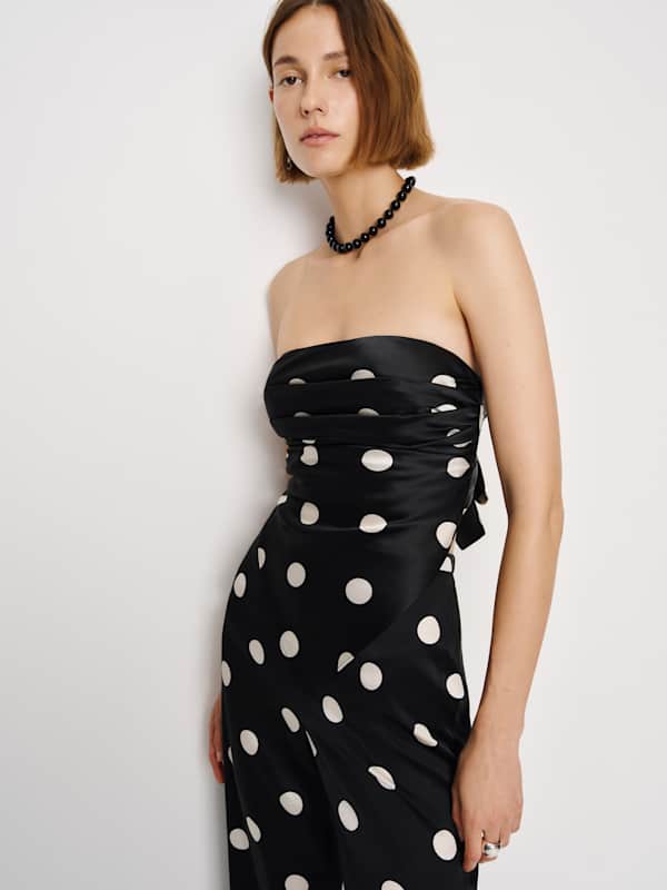 Marisol Silk Two Piece - Moon Dot