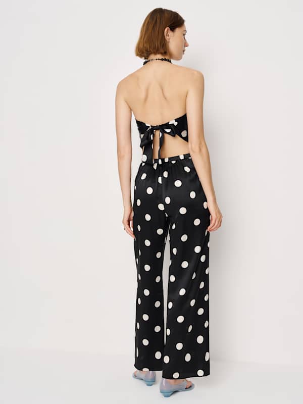 Marisol Silk Two Piece - Moon Dot