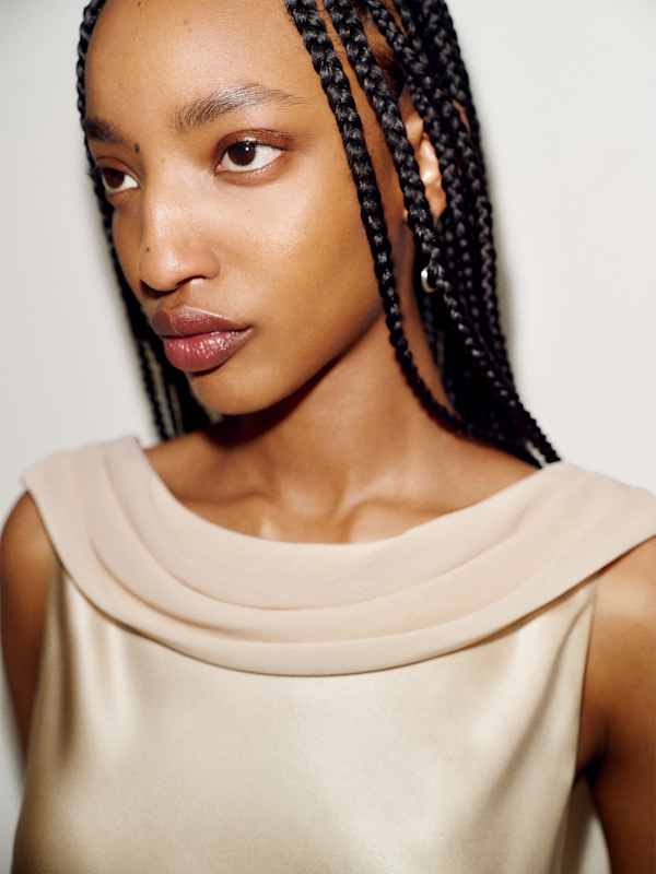 Jonelle Silk Dress - Almond