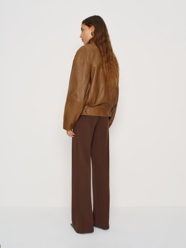 Veda Harrison Leather Oversized Bomber - Topanga Canyon Leather