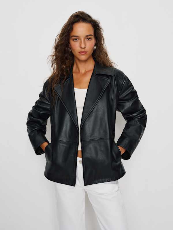 Veda Jaden Cropped Trench - Black