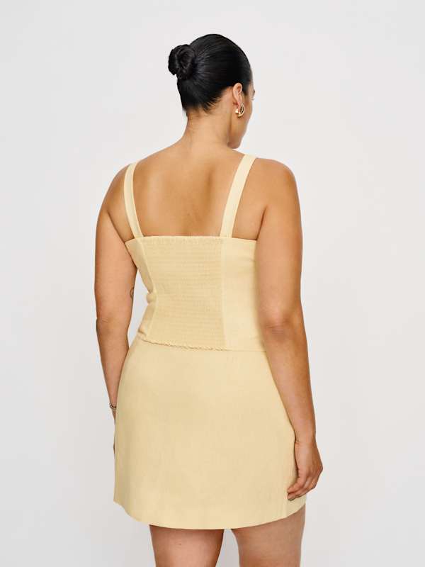 Ren Linen Skirt Es - Parmesan