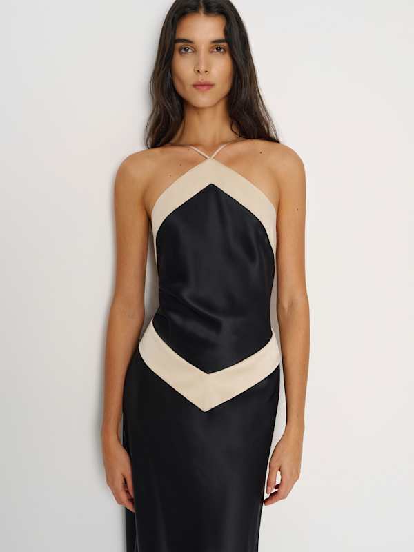 Jillian Silk Dress - Black