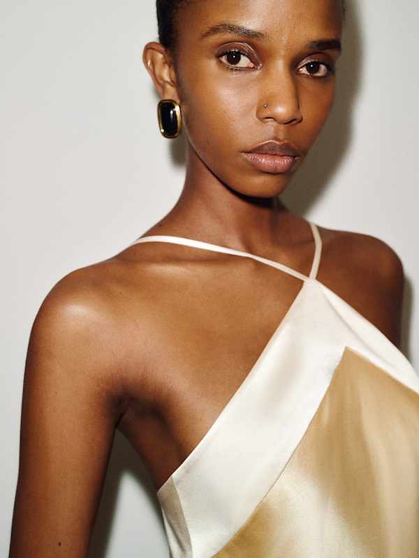 Jillian Silk Dress - Parmesan