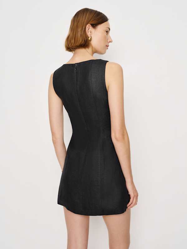 Pola Linen Dress - Black