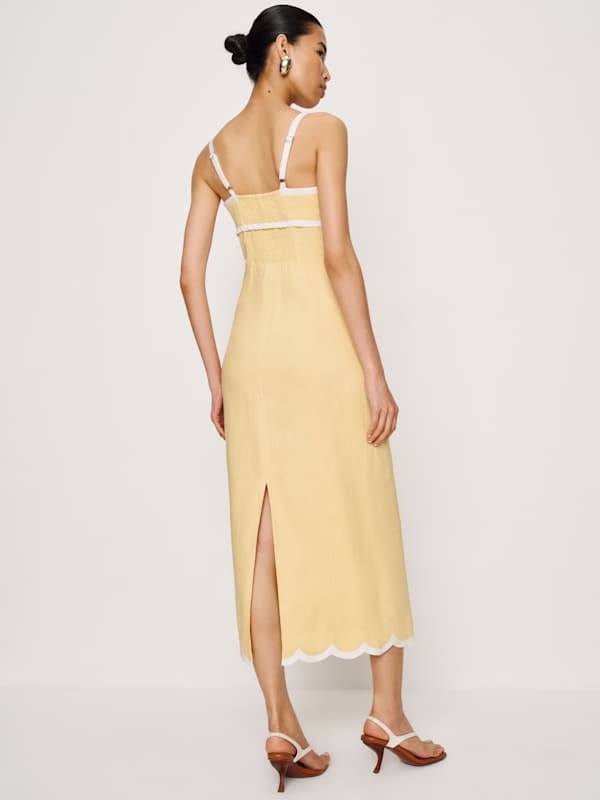 Sara Linen Dress - Parmesan