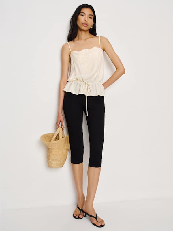 Silvia Silk Top - Fior Di Latte