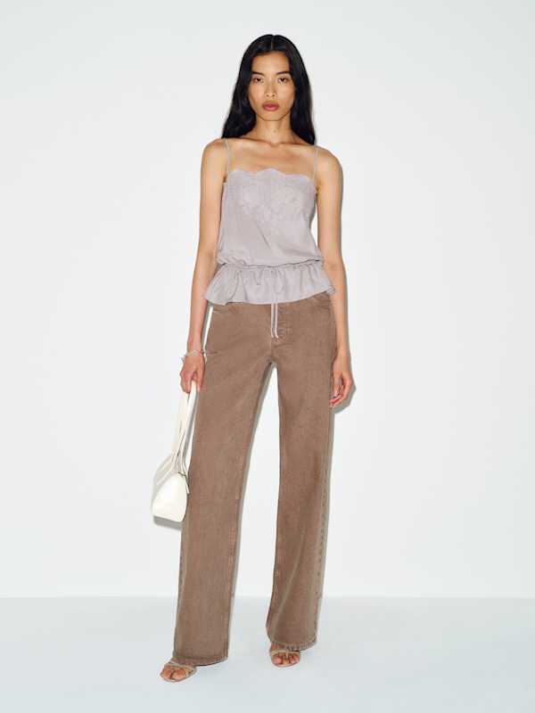 Silvia Silk Top - Lavender Mist