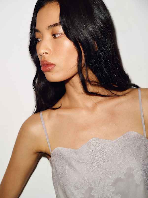 Silvia Silk Top - Lavender Mist