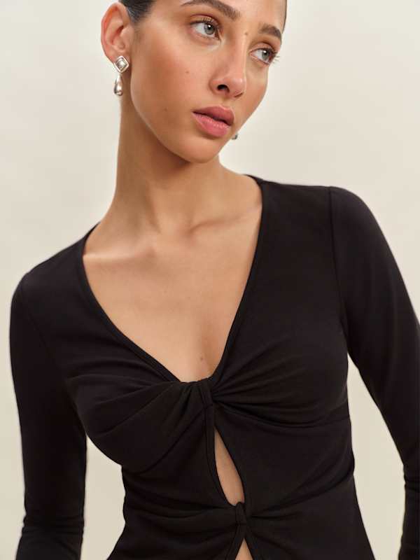 Silas Knit Top - Black