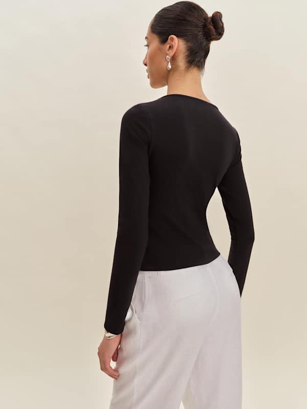 Silas Knit Top - Black