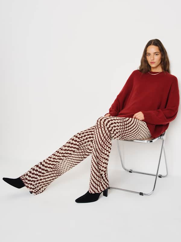 Pantalon transparent &agrave; taille mi-haute coup&eacute; dans le biais Gale - Samba