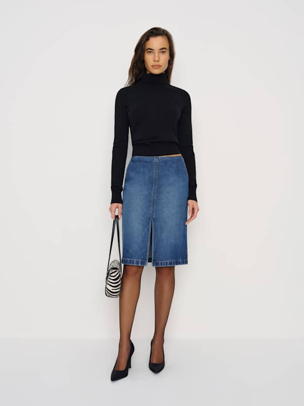 Misty Stretch Mid Rise Skirt - Pyramid