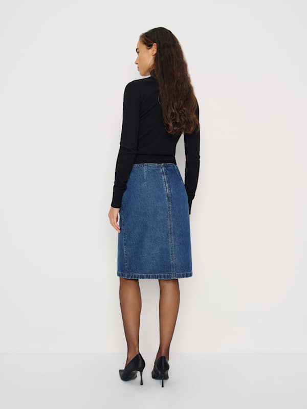 Misty Stretch Mid Rise Skirt - Pyramid