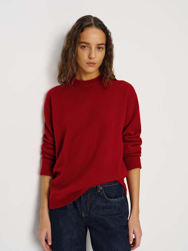 Fabian Crew Sweater - Maraschino Cherry