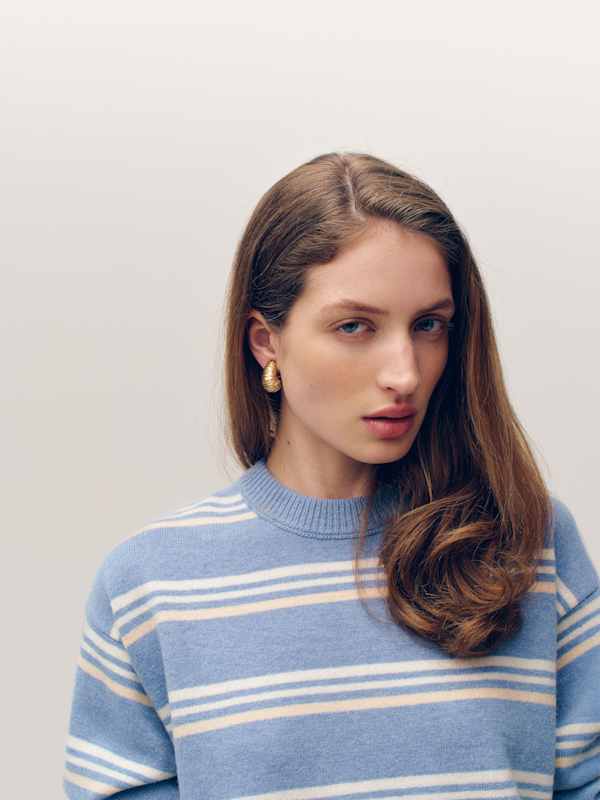 Fabian Crew Sweater - Skyline Multi Stripe