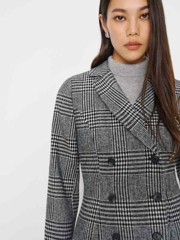 Caden Blazer - Black And White Check