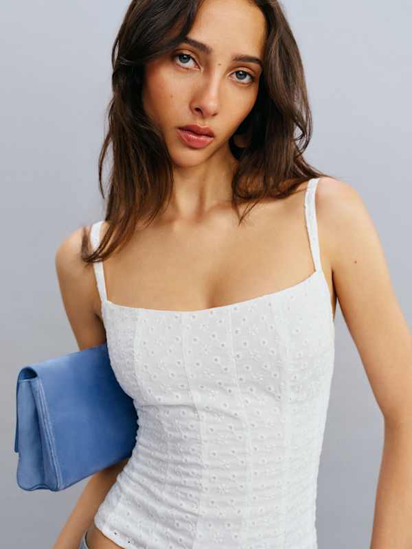 Hattie Top - White Eyelet