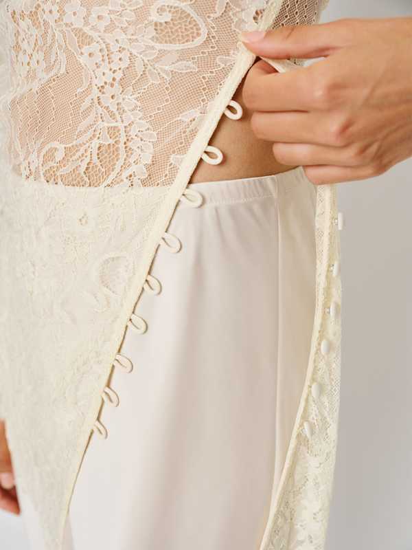 Gale Satin Mid Rise Capri Pant - Almond