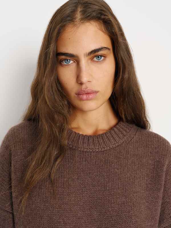 Laurence Regenerative Wool Sweater Dress - Cocoa