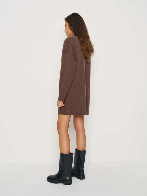 Laurence Regenerative Wool Sweater Dress - Cocoa