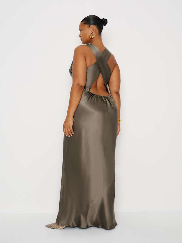 Anaiis Silk Dress Es - Morel