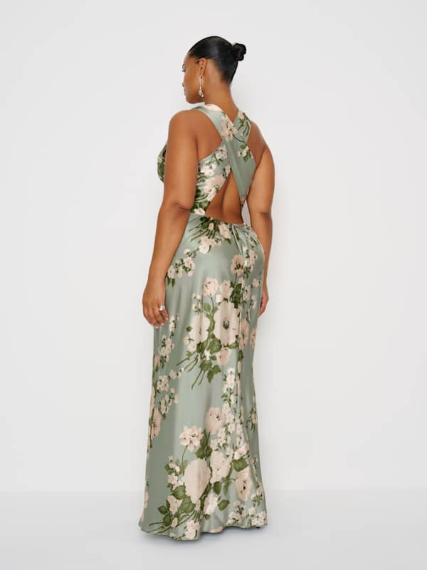 Anaiis Silk Dress Es - Tarragon